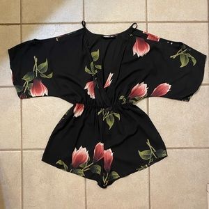 AUDREY 3+1 Floral Chiffon Romper One Piece